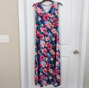 Faux Wrap Maxi Dress NWOT Size L NWOT